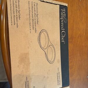 Pampered Chef Dual Egg Cooker in Brown Box